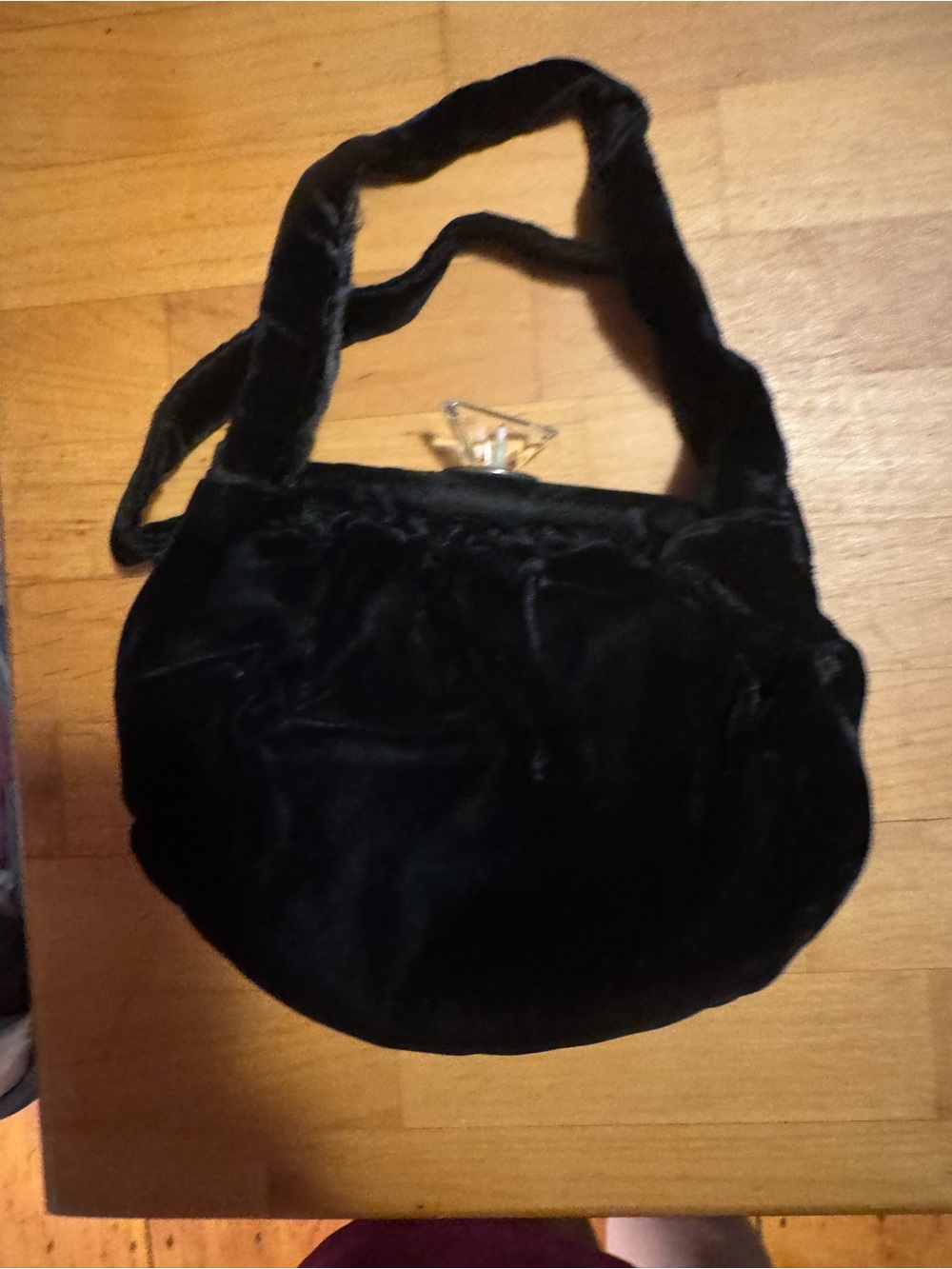 Vintage Black Velvet hand bag